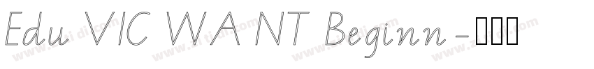 Edu VIC WA NT Beginn字体转换